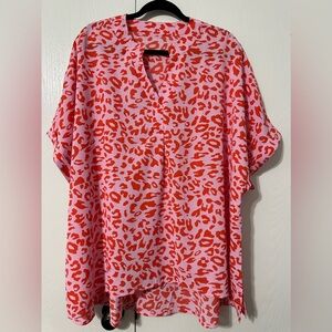 Pink Leopard Print top